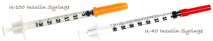 u-40 and u-100 syringes